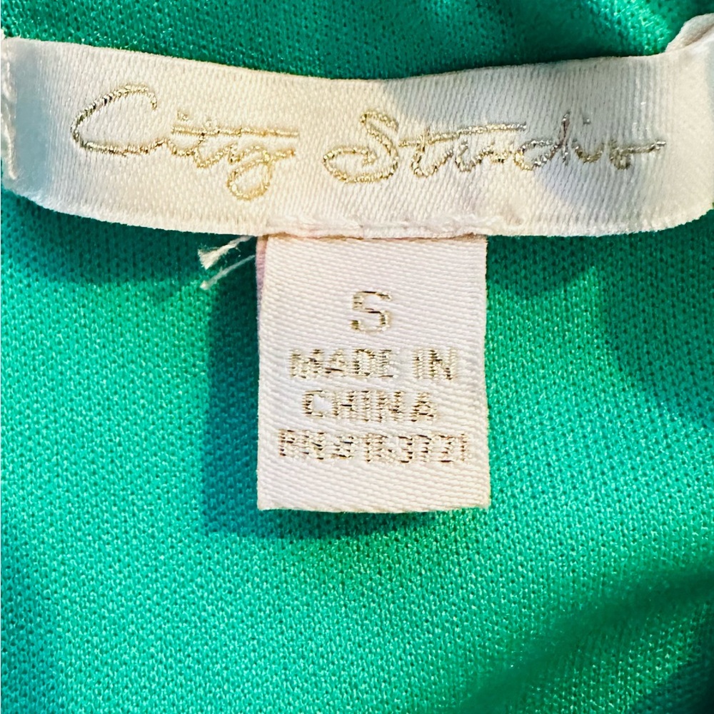 NWT City Studio Vibrant Green Dress Size S - Picture 5 of 6